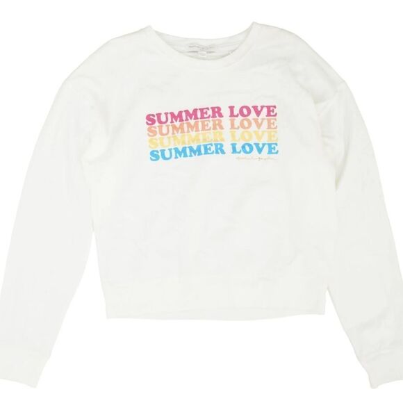 Spiritual Gangster “Summer Love” graphic white soft stretch sweatshirt style top - Picture 1 of 6